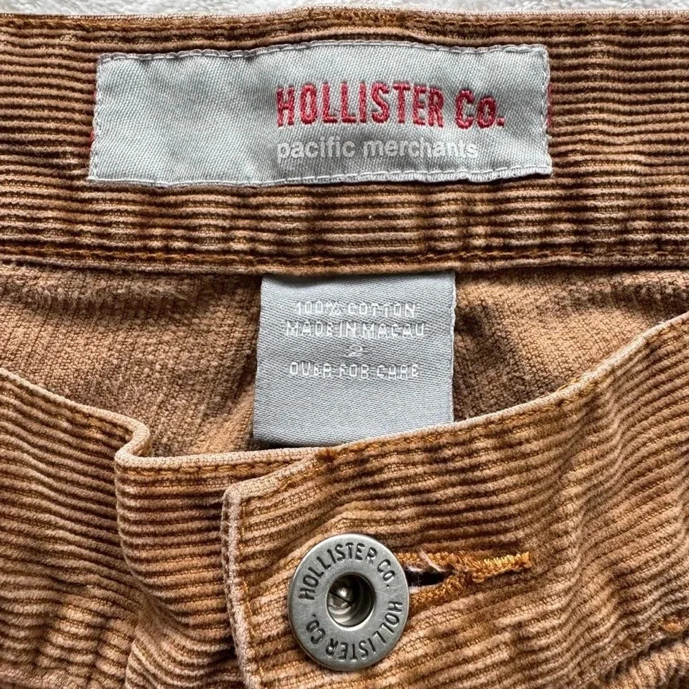 Vintage 90s 2000s Hollister Co. Brown low rise flare corduroy pants - Picture 6 of 7